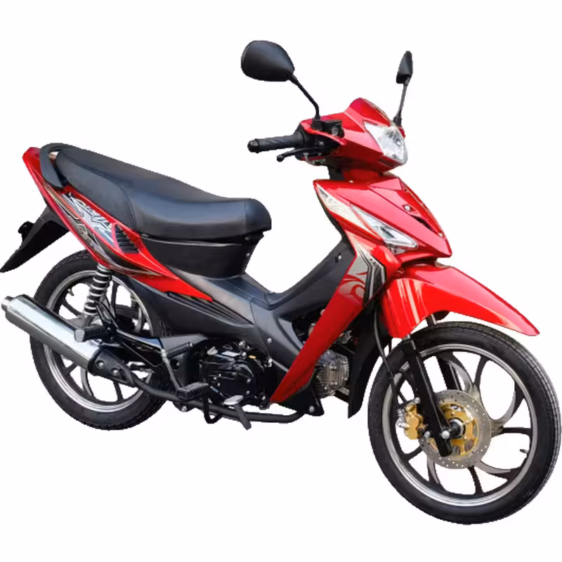 107cc Motorcycle with Air-Cooled Engine, Dual Disc Brakes and 17 inch Tires