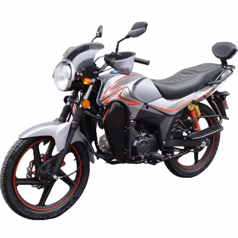 107cc Motorcycle with Air-Cooled Engine, Dual Disc Brakes and 18 inch Tires