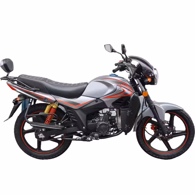 107cc Motorcycle with Air-Cooled Engine, Dual Disc Brakes and 18 inch Tires