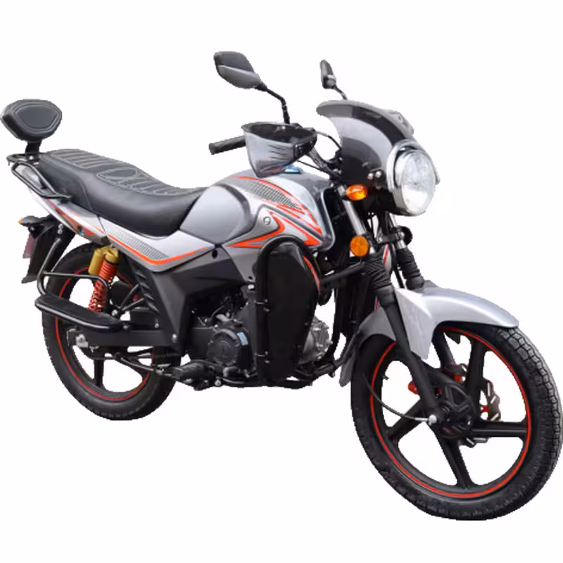 107cc Motorcycle with Air-Cooled Engine, Dual Disc Brakes and 18 inch Tires