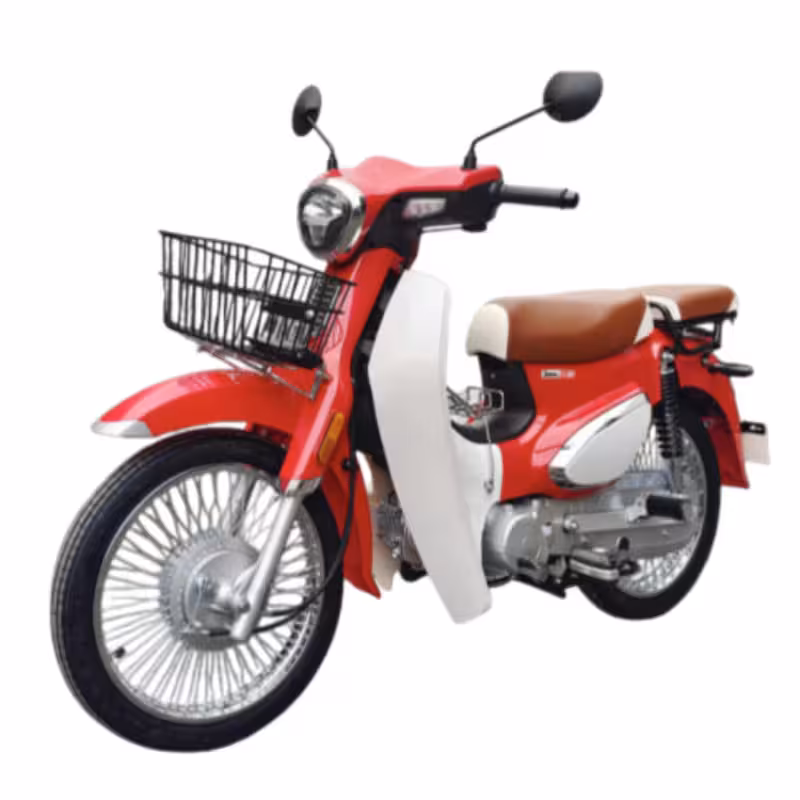 107cc Motorcycle with Loncin Oil-Cooled Engine and Dual Disc Brakes