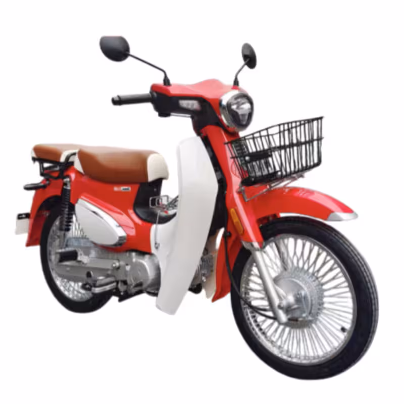 107cc Motorcycle with Loncin Oil-Cooled Engine and Dual Disc Brakes