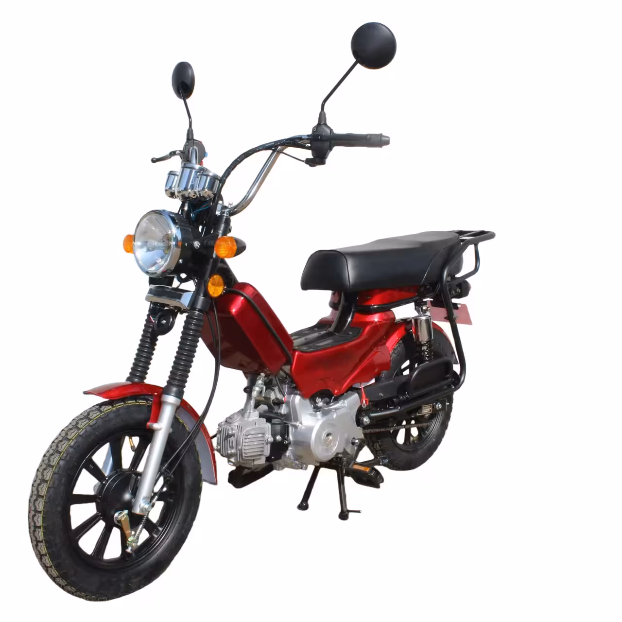 100cc Gasoline Mini Motorcycle Four Stroke Kick Start Chain Drive Hydraulic Front Shocks