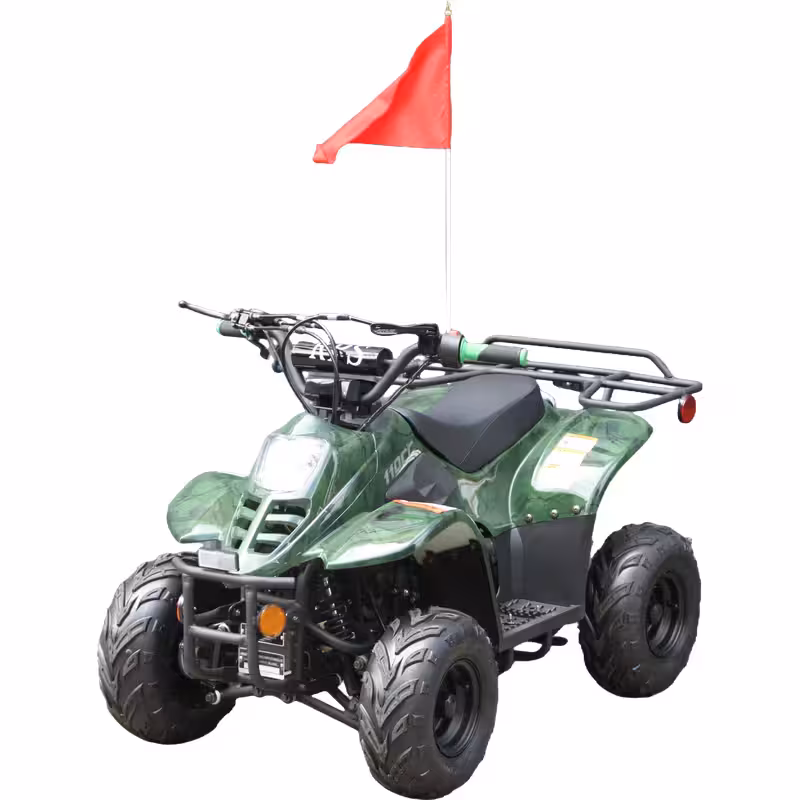 110cc Gasoline ATV Front Drum Rear Disc Brakes 50km/h Max Speed 2.2L Fuel Tank