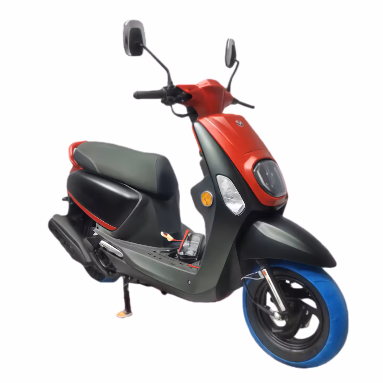 110cc Gasoline Motorcycle High Spec Engine Front Disc and Rear Drum Brakes Electric Kick Start Hydraulic Suspension 3.