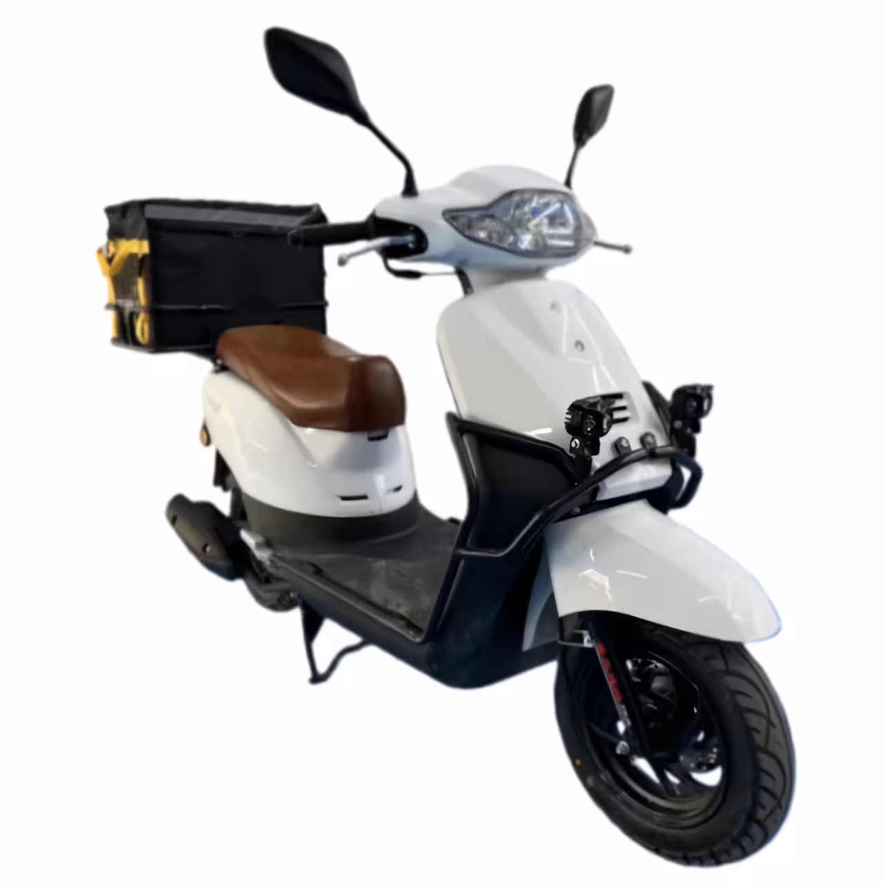 110cc Gasoline Scooter Front Disc and Rear Drum Brakes Dual Start Hydraulic Suspension
