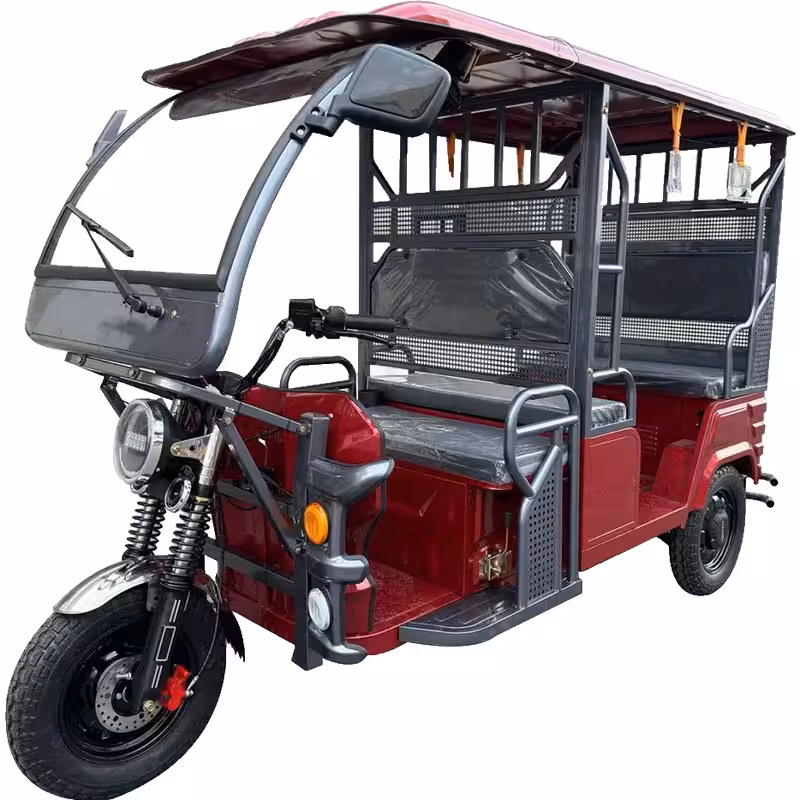 1200W 3-Wheel Electric Passenger Rickshaw in India Open Body Tuc Tuc Tricycle with 6 Seatsfor Sale