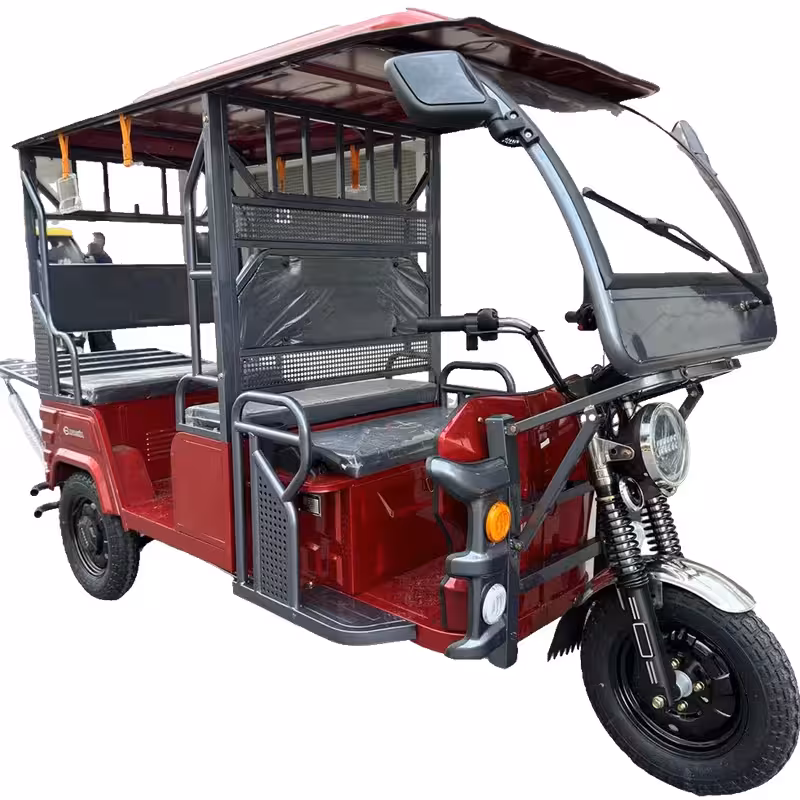 1200W 3-Wheel Electric Passenger Rickshaw in India Open Body Tuc Tuc Tricycle with 6 Seatsfor Sale