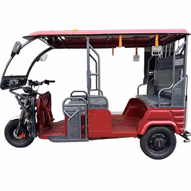 1200W 3-Wheel Electric Passenger Rickshaw in India Open Body Tuc Tuc Tricycle with 6 Seatsfor Sale