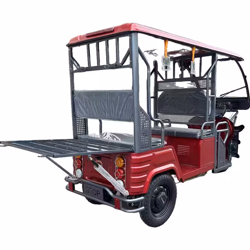 1200W 3-Wheel Electric Passenger Rickshaw in India Open Body Tuc Tuc Tricycle with 6 Seatsfor Sale