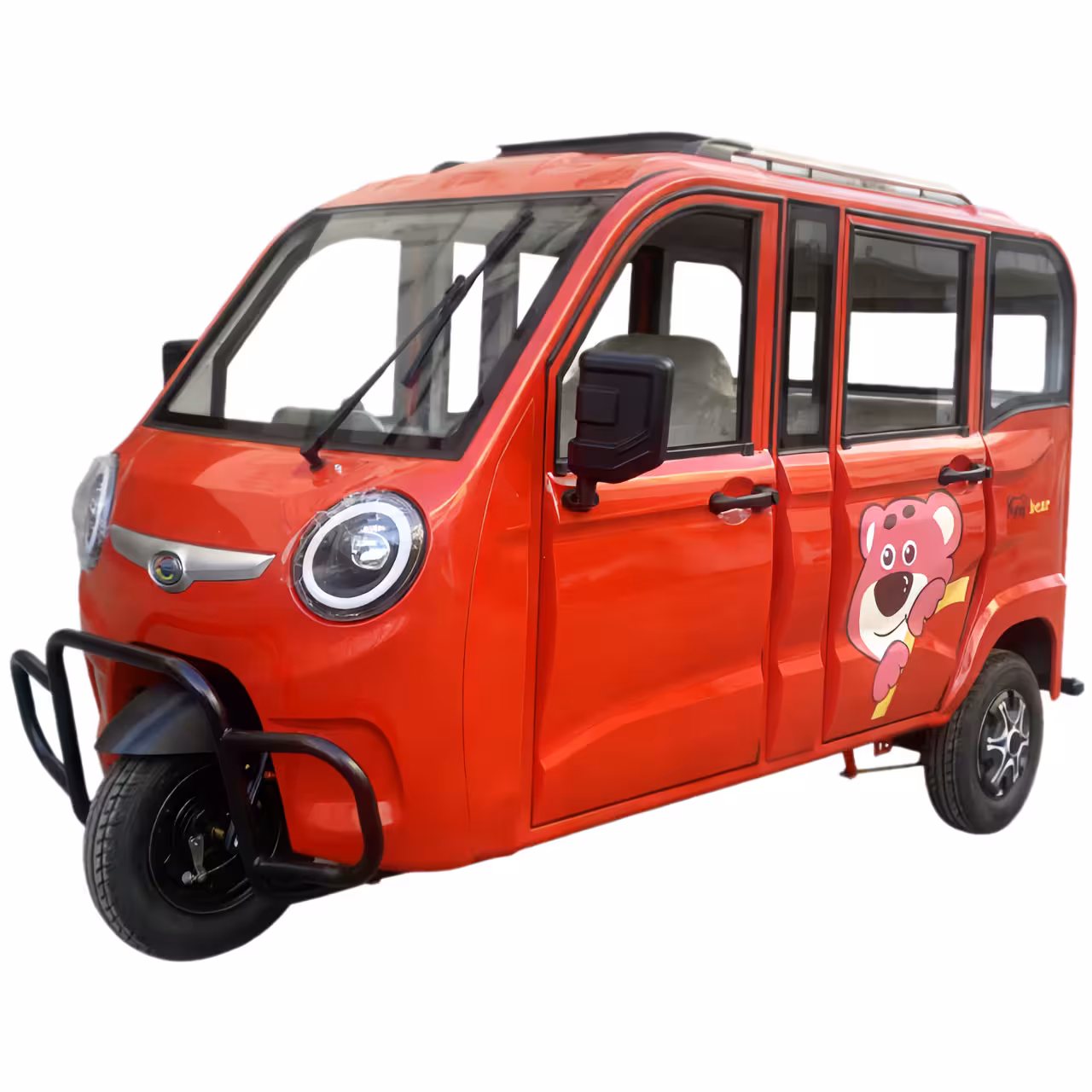1200W Electric 3-Wheel Vehicle Fully Enclosed 4-Seater Passenger Truck for Adults 60V New Energy