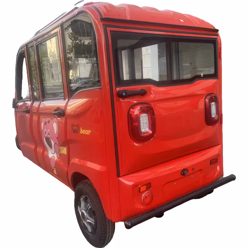 1200W Electric 3-Wheel Vehicle Fully Enclosed 4-Seater Passenger Truck for Adults 60V New Energy