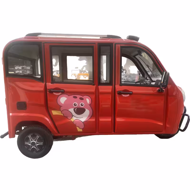 1200W Electric 3-Wheel Vehicle Fully Enclosed 4-Seater Passenger Truck for Adults 60V New Energy