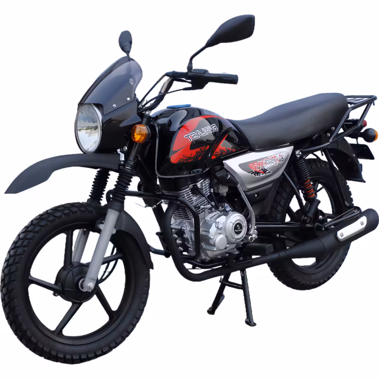 125cc Gasoline Motorcycle Front Rear Drum Brakes Electric Kick Start 17 inch Alloy Wheels