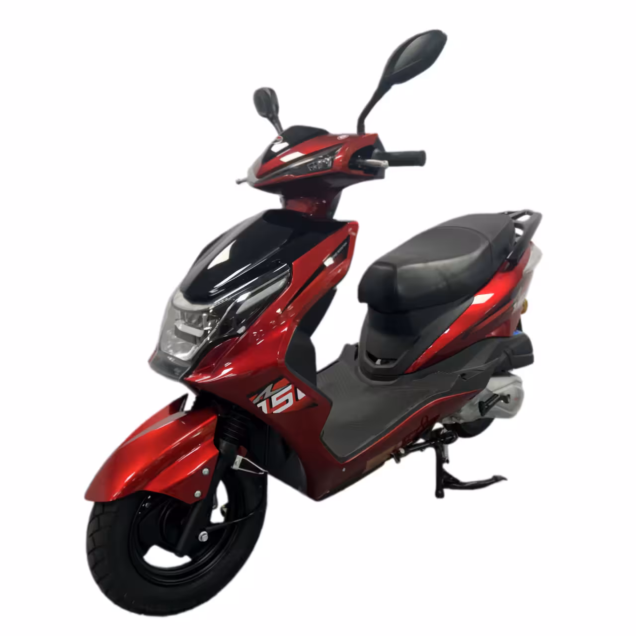 125cc Gasoline Scooter Dual Start Front Disc and Rear Drum Brakes Hydraulic Suspension Aluminum Wheels Sporty Look