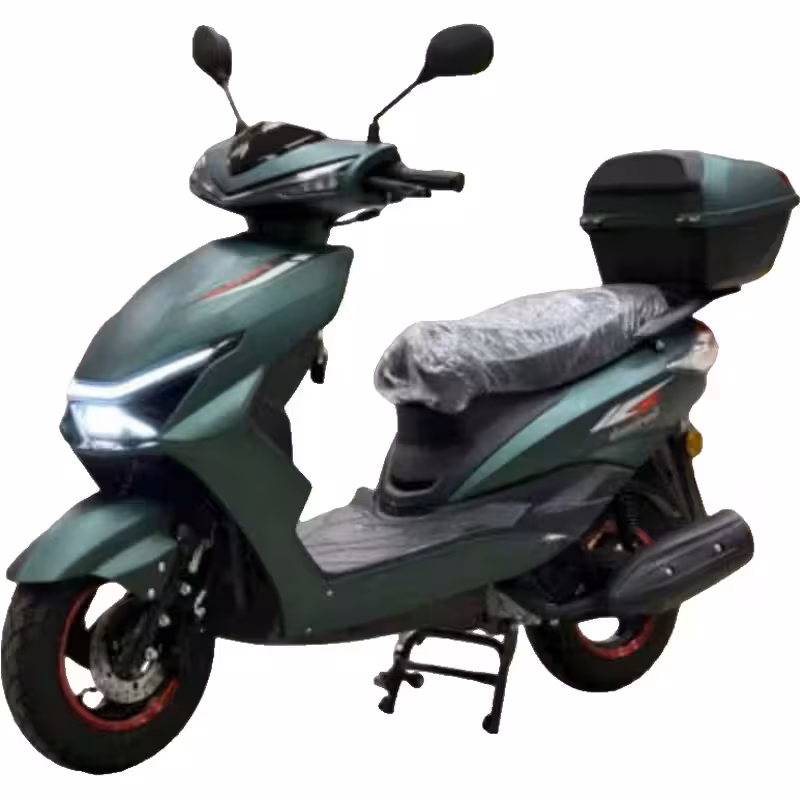 125cc Gasoline Scooter Front Disc Rear Drum Brakes Dual Start Hydraulic Suspension Aluminum Wheels