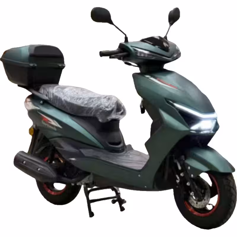 125cc Gasoline Scooter Front Disc Rear Drum Brakes Dual Start Hydraulic Suspension Aluminum Wheels