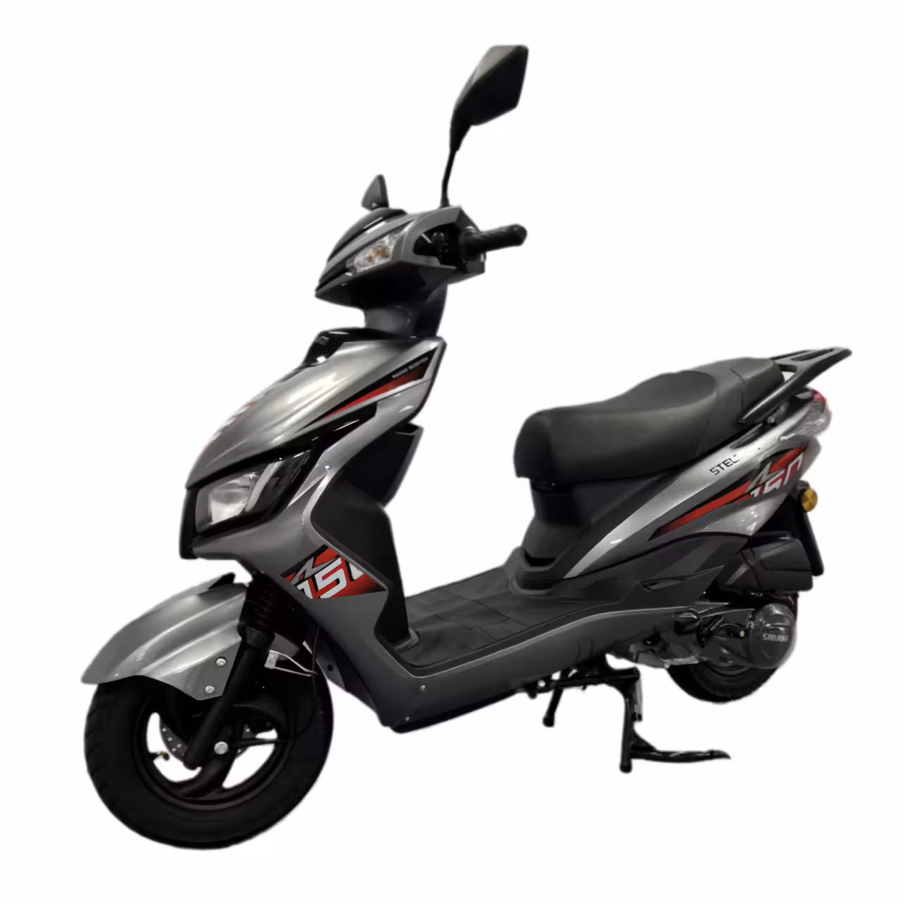 125cc Gasoline Scooter Dual Start Front Disc and Rear Drum Brakes Hydraulic Suspension Aluminum Wheels Sporty Compact