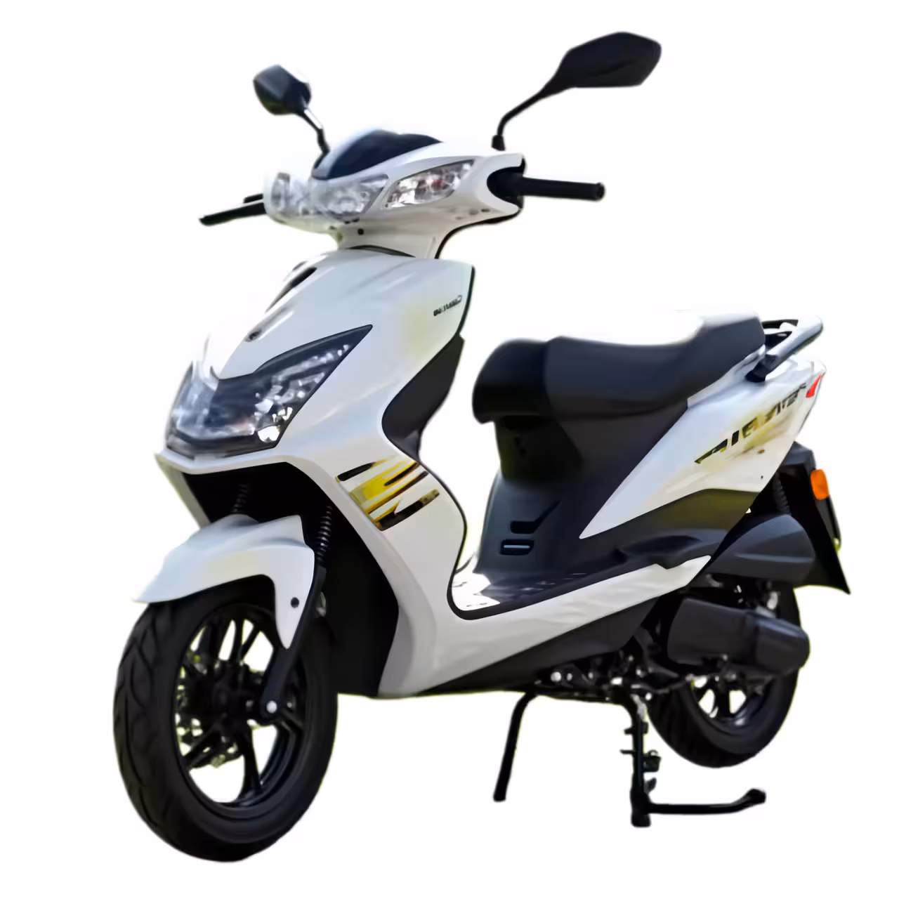 125cc Gasoline Scooter Front Disc Rear Drum Brakes Dual Start Hydraulic Suspension Aluminum Wheels
