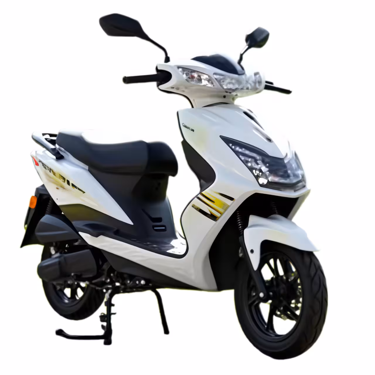125cc Gasoline Scooter Front Disc Rear Drum Brakes Dual Start Hydraulic Suspension Aluminum Wheels