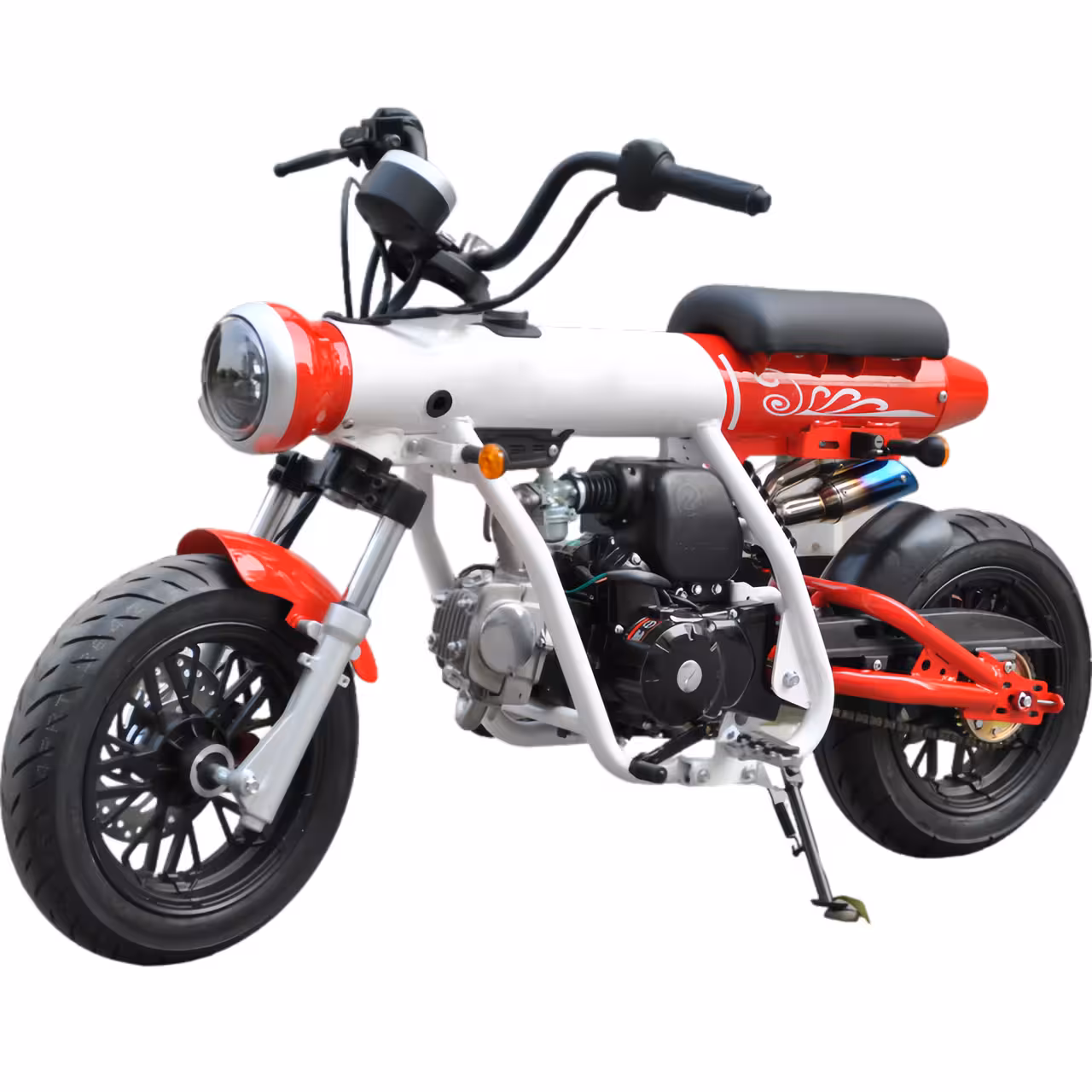 123cc Gasoline Scooter Dual Disc Brakes 80km/h Max Speed 4L Fuel Tank 4-Speed Manual Air-Cooled Engine