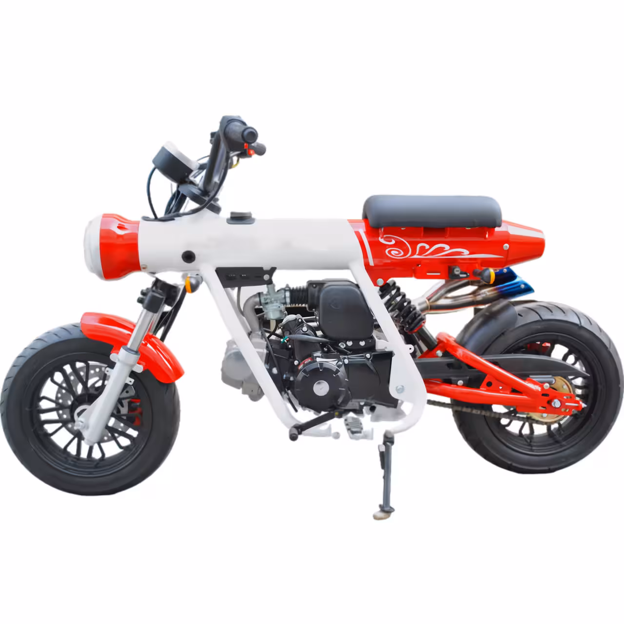 123cc Gasoline Scooter Dual Disc Brakes 80km/h Max Speed 4L Fuel Tank 4-Speed Manual Air-Cooled Engine