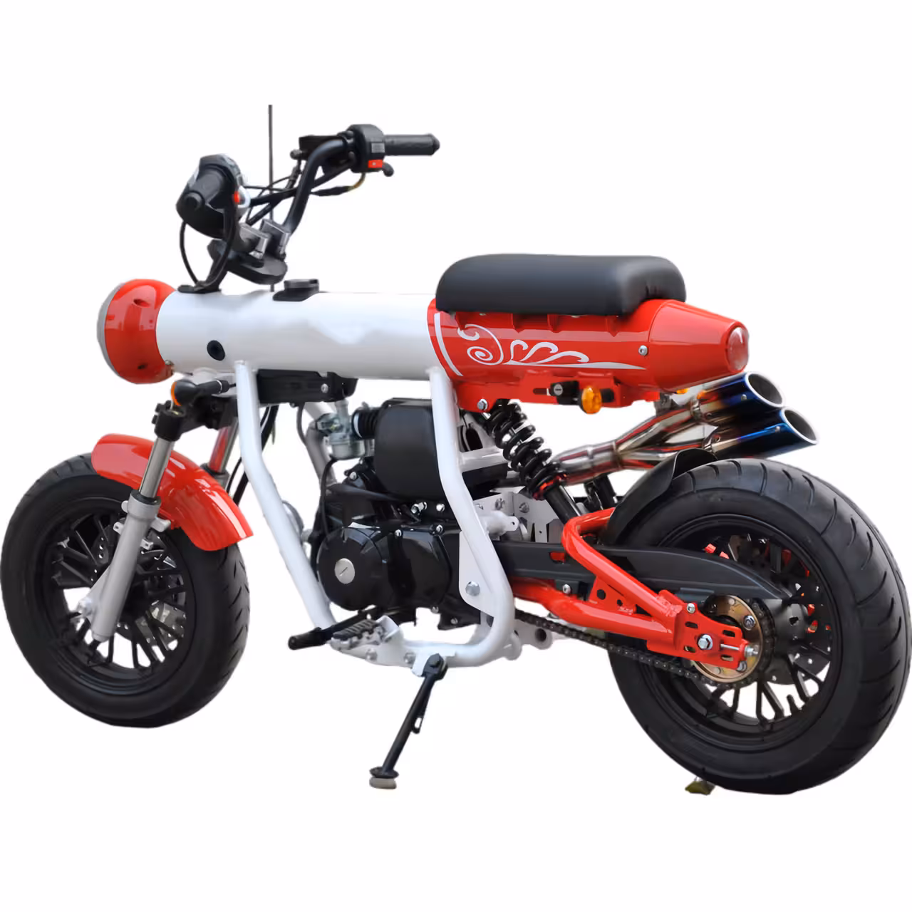 123cc Gasoline Scooter Dual Disc Brakes 80km/h Max Speed 4L Fuel Tank 4-Speed Manual Air-Cooled Engine