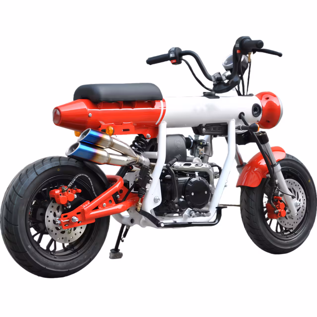 123cc Gasoline Scooter Dual Disc Brakes 80km/h Max Speed 4L Fuel Tank 4-Speed Manual Air-Cooled Engine