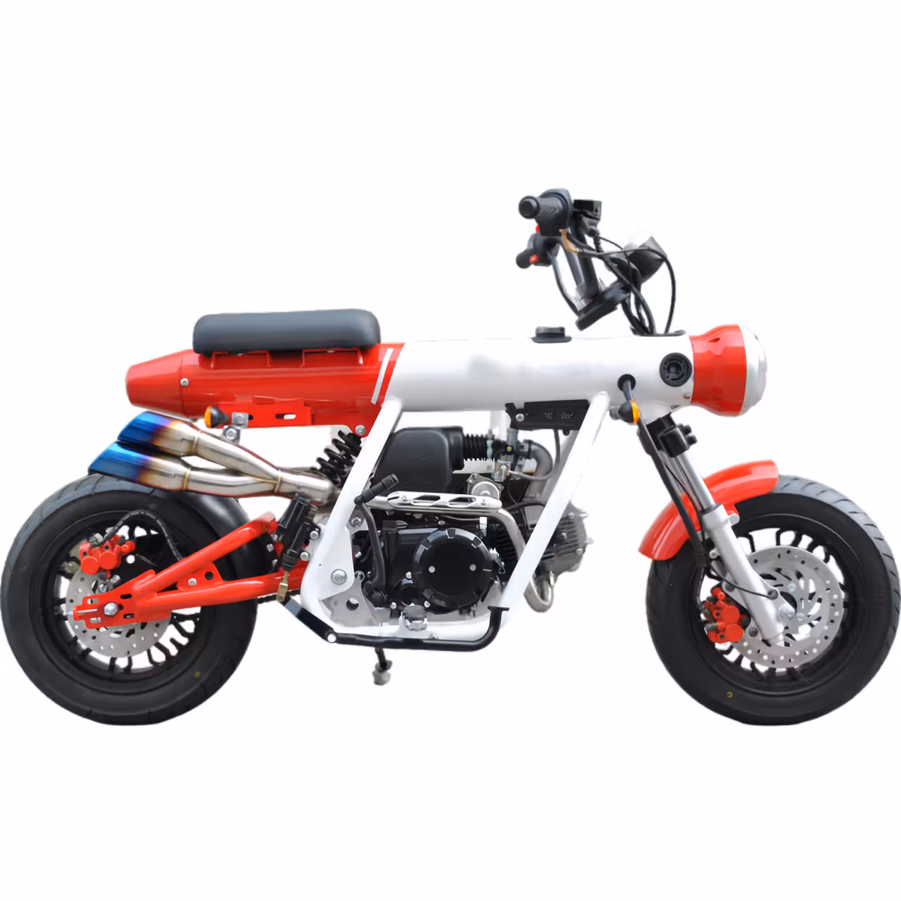 123cc Gasoline Scooter Dual Disc Brakes 80km/h Max Speed 4L Fuel Tank 4-Speed Manual Air-Cooled Engine
