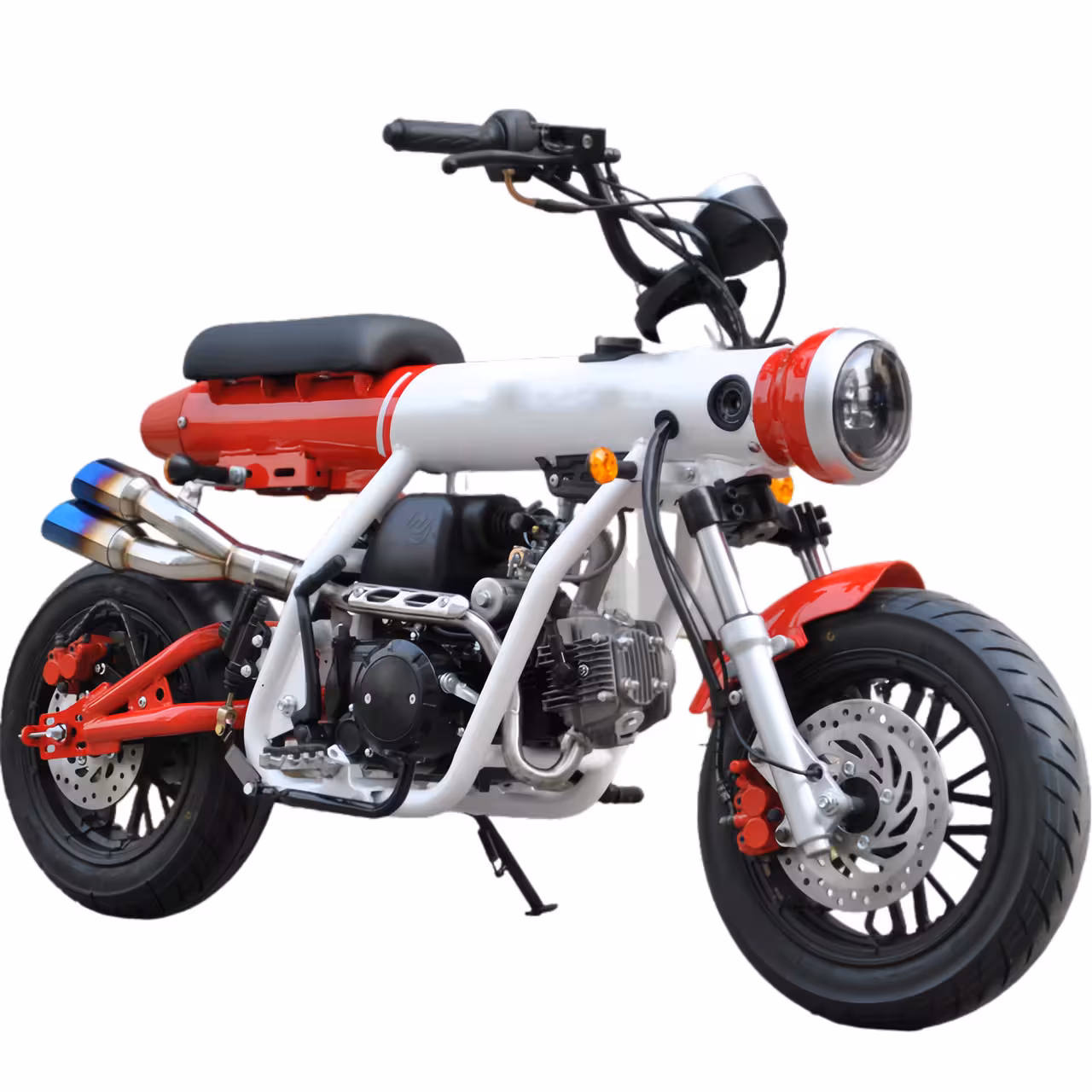 123cc Gasoline Scooter Dual Disc Brakes 80km/h Max Speed 4L Fuel Tank 4-Speed Manual Air-Cooled Engine