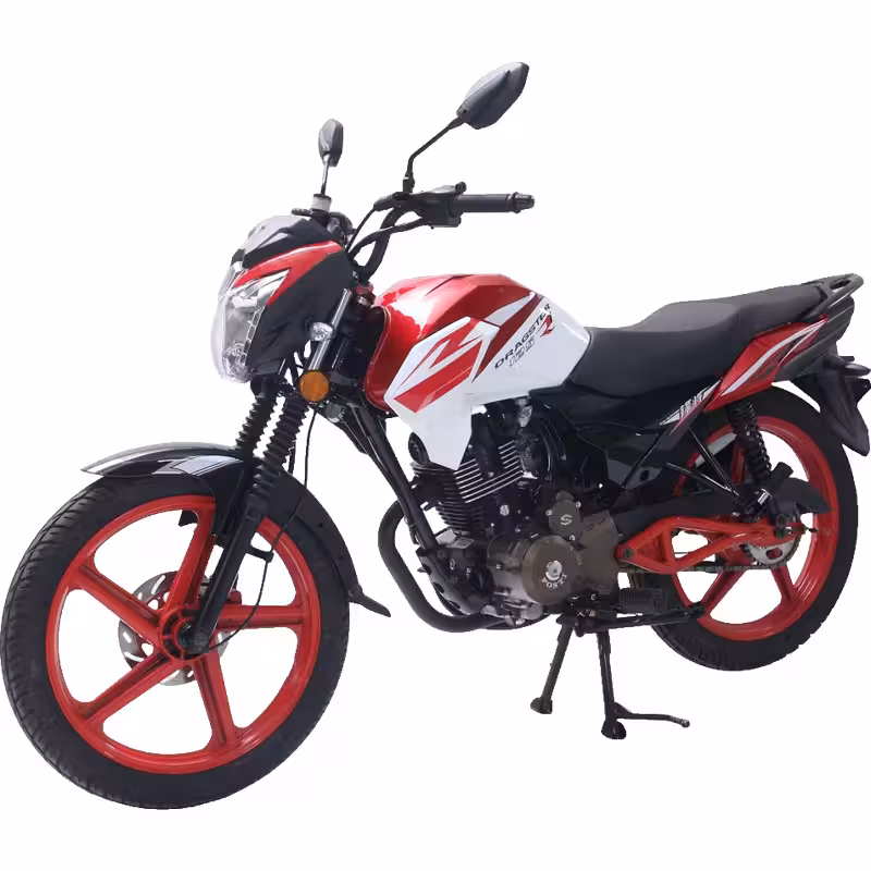 150cc Gasoline Motorcycle Front Disc Rear Drum Brakes Electric Foot Start 18 inch Wheels