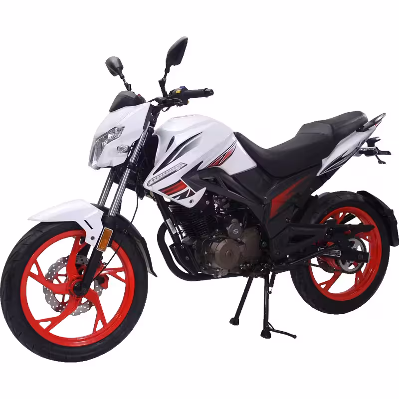 150cc Gasoline Motorcycle High Torque 4 Stroke Front Disc Rear Drum Electric Kick Start Alloy Wheels