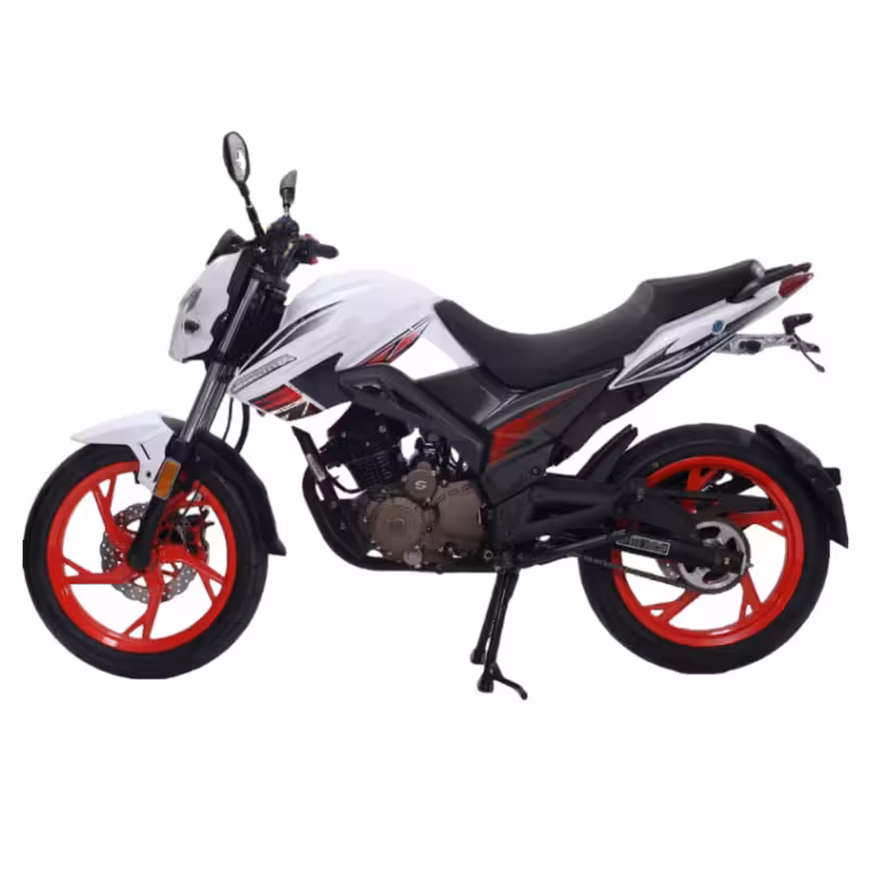 150cc Gasoline Motorcycle High Torque 4 Stroke Front Disc Rear Drum Electric Kick Start Alloy Wheels