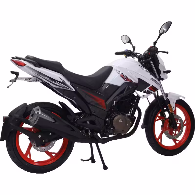 150cc Gasoline Motorcycle High Torque 4 Stroke Front Disc Rear Drum Electric Kick Start Alloy Wheels