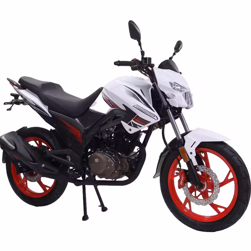 150cc Gasoline Motorcycle High Torque 4 Stroke Front Disc Rear Drum Electric Kick Start Alloy Wheels