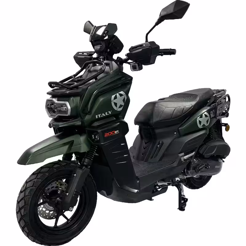 150cc Gasoline Scooter Front Disc Rear Drum Brakes 85km/h Max Speed 7L Large Fuel Tank