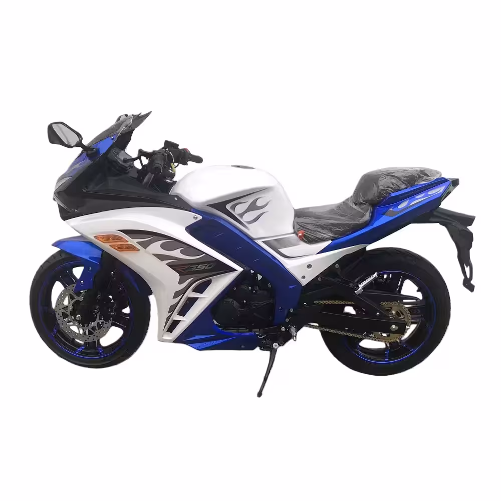 50cc-100cc, 125cc Gasoline Sport Motorcycle 4 Stroke Chain Drive Racing Style Hydraulic Suspension Compact Build
