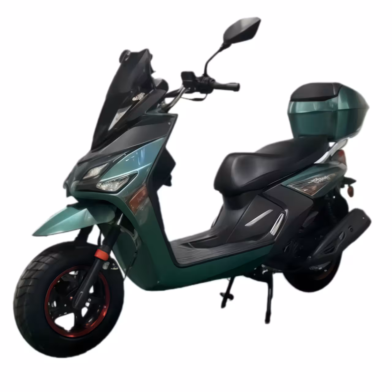 150cc Gasoline Scooter Front and Rear Disc Brakes Dual Start Hydraulic Suspension 12 inch Wheels