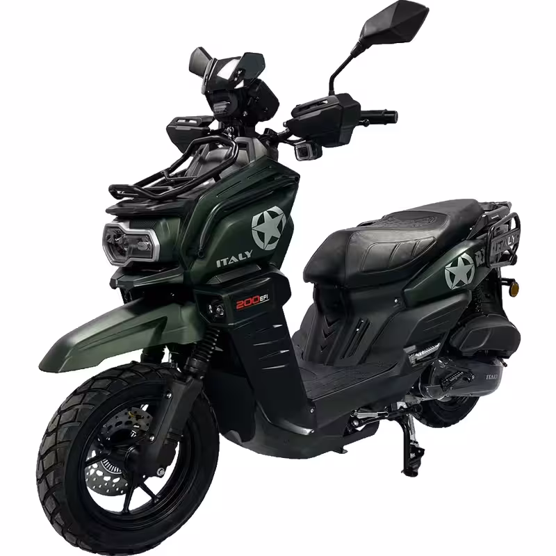 150cc Gasoline Scooter Front Disc Rear Drum Brakes 85km/h Max Speed 7L Large Fuel Tank