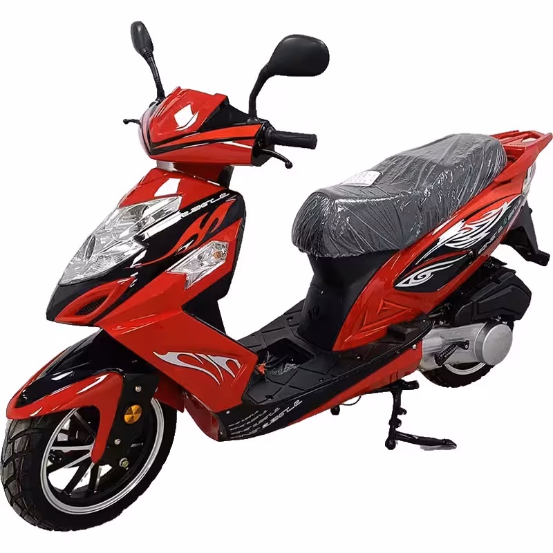 50cc-100cc Gasoline Scooter Air-Cooled CVT Automatic Front Hydraulic Suspension 130/60-13 Tires