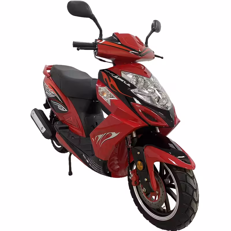 50cc-100cc Gasoline Scooter Air-Cooled CVT Automatic Front Hydraulic Suspension 130/60-13 Tires