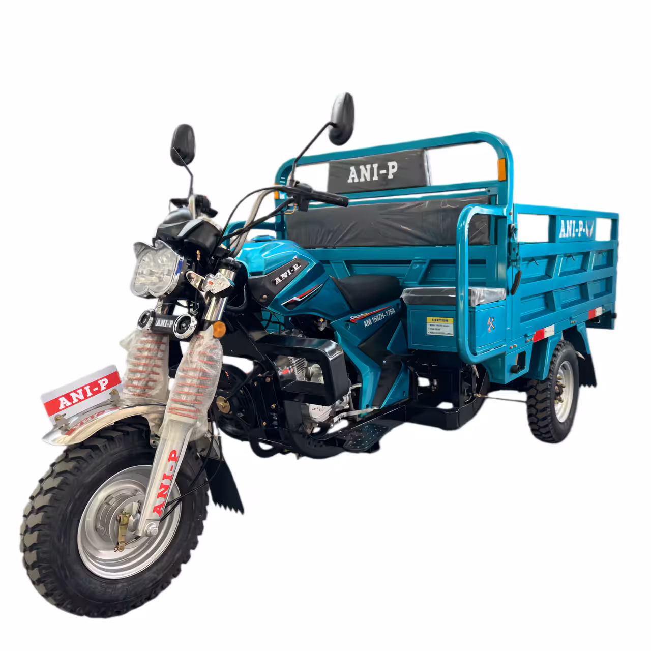 175cc Gasoline Cargo Tricycle Loncin Engine Air-Cooled Reverse Gear Full Suspension Dual Armrest Toolbox