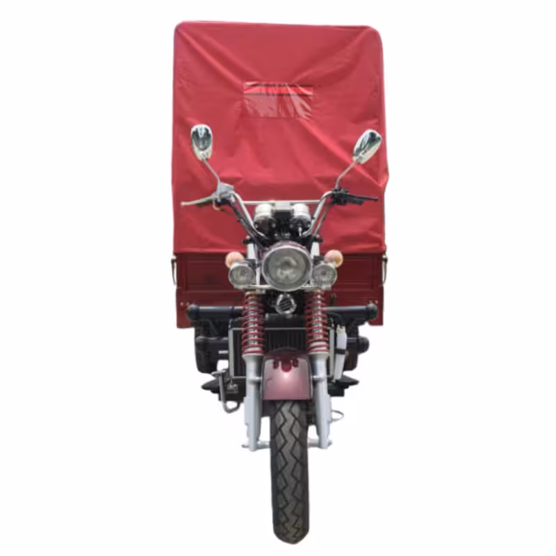 200-250cc Gasoline Cargo Tricycle Open Body Chain Drive Drum Brakes Electric Start