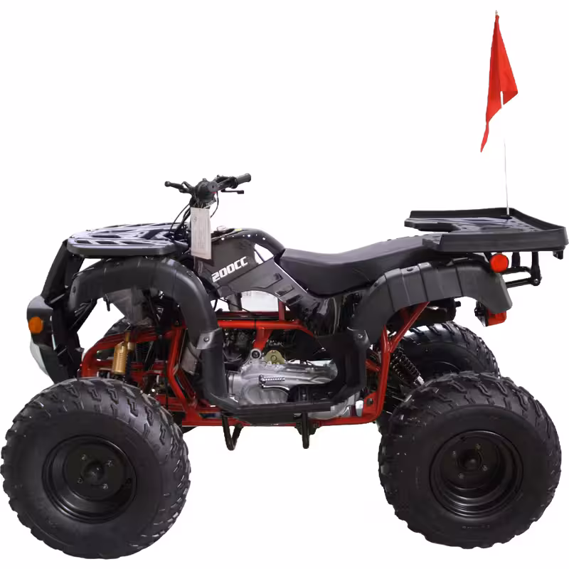 200cc Gasoline ATV Front Drum Rear Disc Brakes 60km/h Max Speed 5.5L Fuel Tank