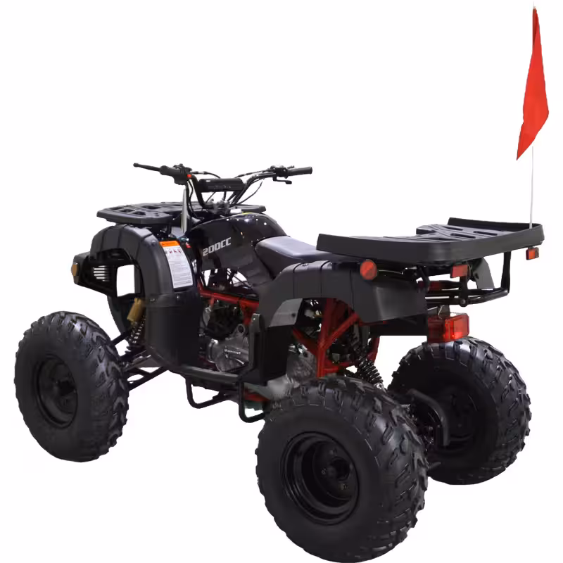 200cc Gasoline ATV Front Drum Rear Disc Brakes 60km/h Max Speed 5.5L Fuel Tank