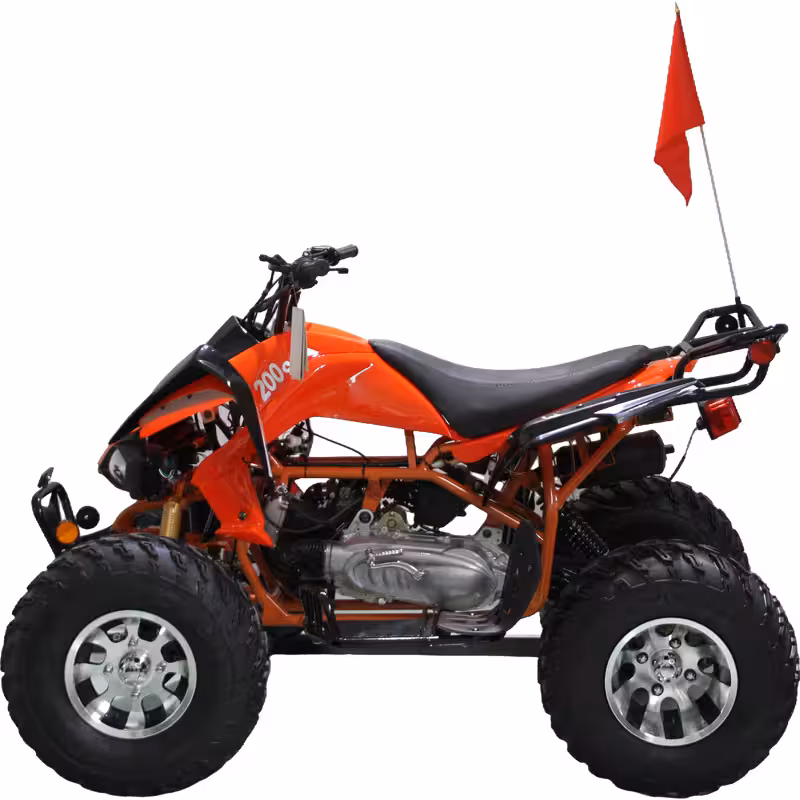 200cc Gasoline ATV Front Drum Rear Disc Brakes 60km/h Max Speed 5.5L Fuel Tank