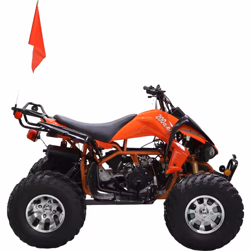 200cc Gasoline ATV Front Drum Rear Disc Brakes 60km/h Max Speed 5.5L Fuel Tank