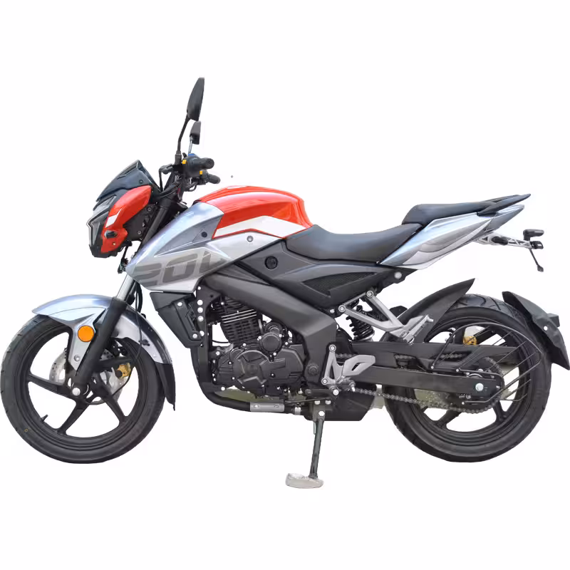 193cc Gasoline Motorcycle Front Disc Rear Drum Brakes 140km/h Max Speed 12L Fuel Tank 6-Speed Manual Air-Cooled Engine
