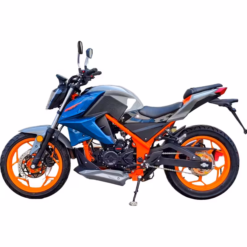 197cc Gasoline Sport Motorcycle Oil-Cooled Engine 6 Speed Manual Front and Rear Disc Brakes 130km/h Top Speed 13L Fuel
