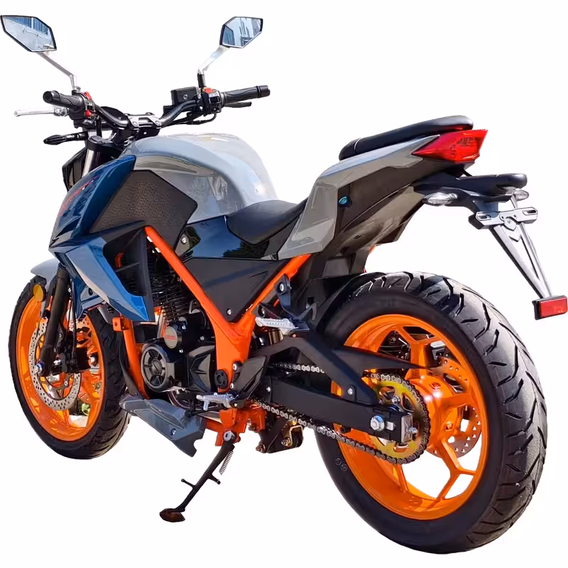 197cc Gasoline Sport Motorcycle Oil-Cooled Engine 6 Speed Manual Front and Rear Disc Brakes 130km/h Top Speed 13L Fuel